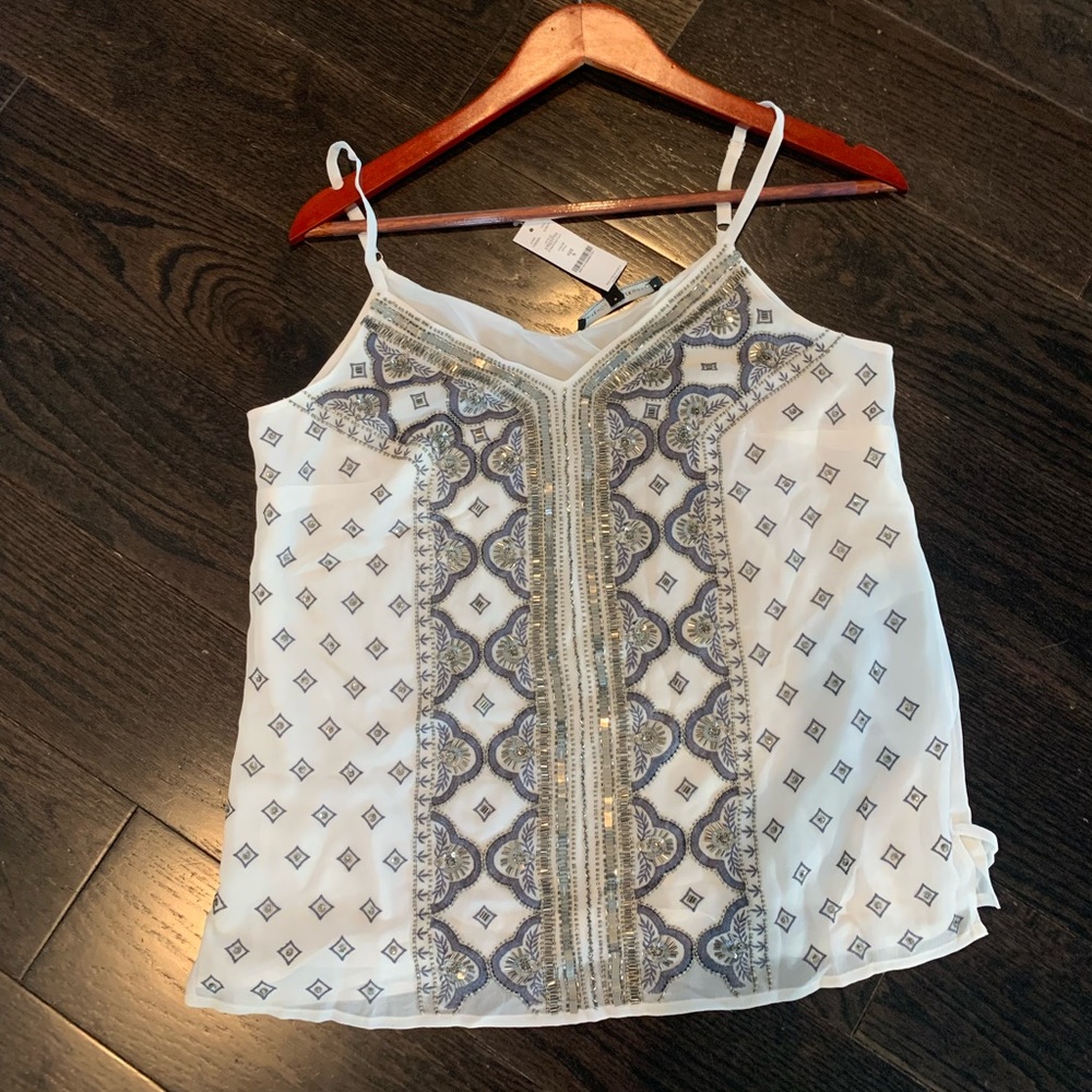 WHBM embellished cami top. New with tags.